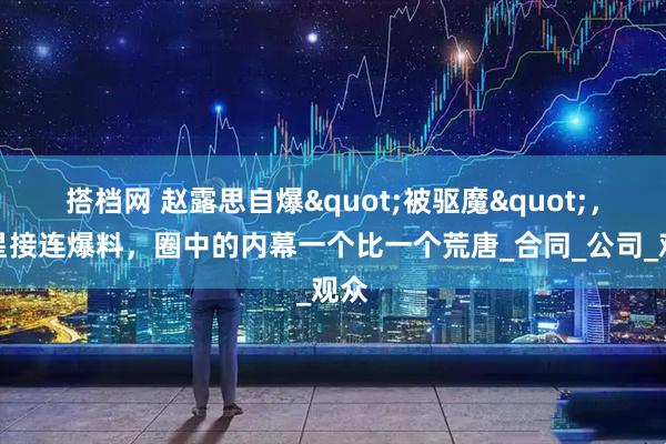 搭档网 赵露思自爆"被驱魔"，明星接连爆料，圈中的内幕一个比一个荒唐_合同_公司_观众